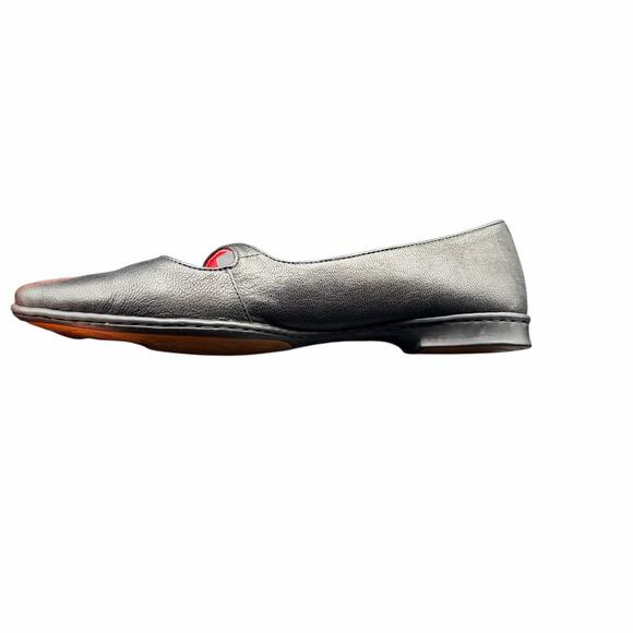 Born Leather Mary Jane Flats Black Red Lining Size 9 - Picture 12 of 13